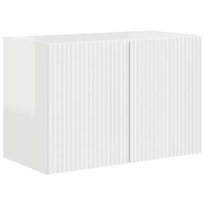 vidaXL TV стенен шкаф Лъскаво бяло 59,5 x 31 x 40 см Инженерно дърво