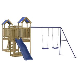 vidaXL Комбинирано детско съоръжение за игра, импрегниран бор