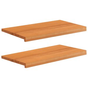 vidaXL Парапети за прозорци 2 бр. Светло кафяво 70 x 40 x 2 cm
