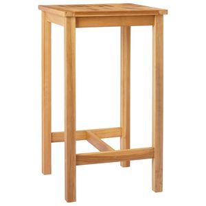 vidaXL Бар маса Натурално 60 x 60 x 105 cm Солидно тиково дърво