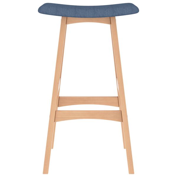 vidaXL Бар табуретки, 2 бр, сини, текстил