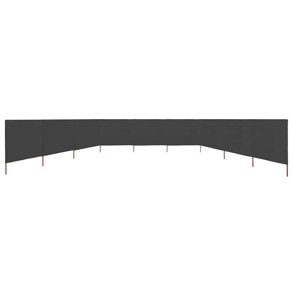 vidaXL Параван против вятър от 9 панела текстил 1200x120 см антрацит