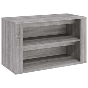 vidaXL Етажерка за обувки, сив сонома, 75x35x45 см, инженерно дърво