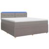 vidaXL Континентално легло с матрак Таупе 160 x 200 cm Текстил