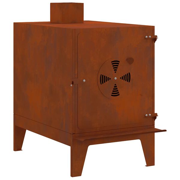 vidaXL Къмпинг печка 35x50x60 cm Кортен стомана