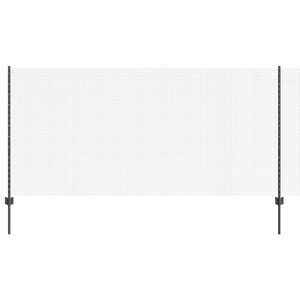 vidaXL Заварена телена ограда с колове 50 x 1,2 m Сиво Мрежа