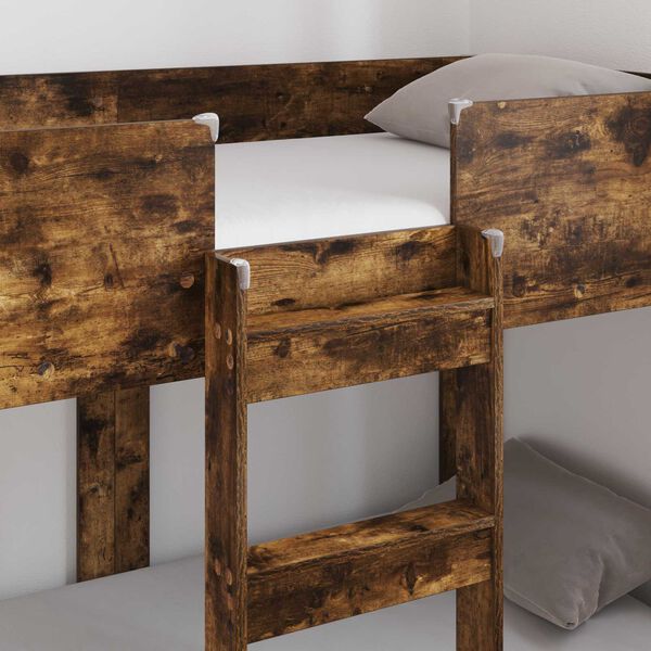 vidaXL Двуетажно легло за деца Димян дъб 80 x 160 cm Инженерно дърво