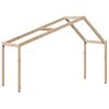 vidaXL Покрив за детско легло, 213x85,5x144,5 см, бор масив