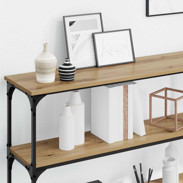 vidaXL Конзолна маса дъб артизан 200 x 29 x 75 cm