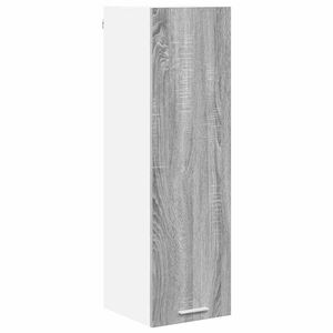vidaXL Висящ шкаф с врата Сив Сонома 30 x 31 x 100 см Инженерно дърво