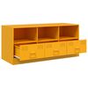 vidaXL ТВ шкаф, горчица жълто, 99x39x44 см, стомана