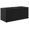 vidaXL Градински плантер с 2 саксии, черен, 72x30x32 см, полиратан