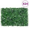 vidaXL Ограда от изкуствени храстови листа 24 бр зелено 40x60 см