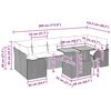 vidaXL Градински Софа Комплект със съхранение 8 pcs Черно Полиратан