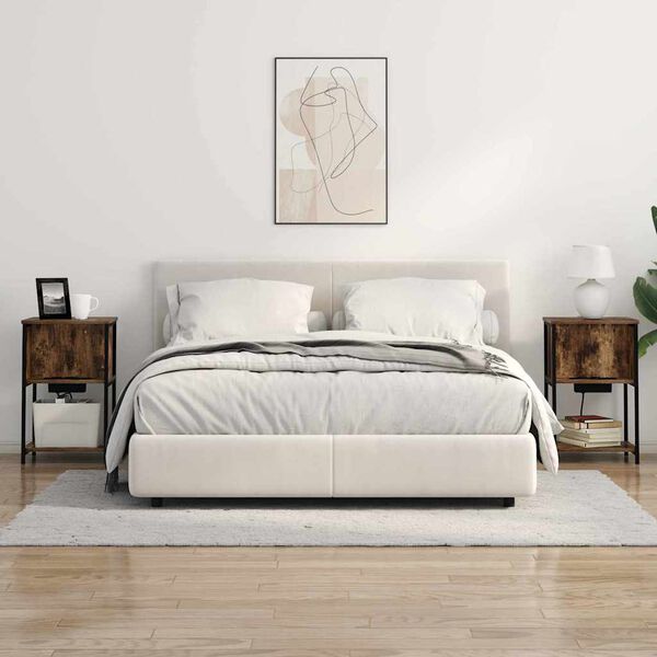 vidaXL Нощен шкаф Димян дъб 38 x 31 x 61 см Инженерно дърво