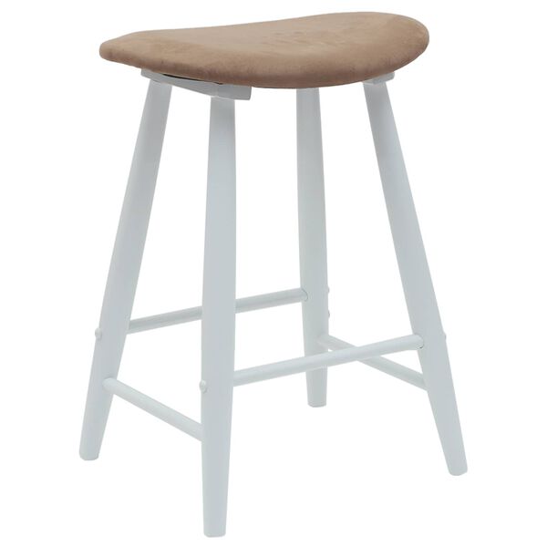 vidaXL Обедени столове 2 pcs Бяло 46 x 37 x 63 см Солидно гумено дърво