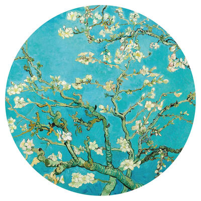 WallArt Кръгъл тапет "Almond Blossom" 190 см