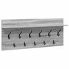 vidaXL Стенен закачалка за палта с рафт Сив Сонома 100 x 40 x 12 см