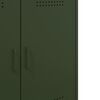 vidaXL Бюфет, маслиненозелен, 68x39x79 см, стомана