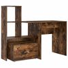 vidaXL Бюро Димян дъб Инженерна дървесина 131,5 x 50 x 106,5 см