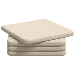 vidaXL Възглавници за седалки 4 pcs Микрофибърна тъкан Бежово