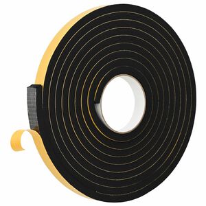 vidaXL Самоотлепваща се пяна лента 20 бр. Черно 20mm x 5m CR пяна