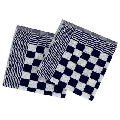 vidaXL Комплект кърпи от 20 части, син и бял, памук