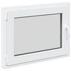 vidaXL Прозорец за мазе RISOR 80 x 60 cm PVC и стъкло Бяло