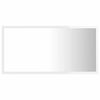 vidaXL LED огледало за баня, бял гланц, 80x8,5x37 см, акрил