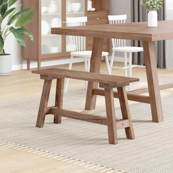 vidaXL Пейка Естествен 93 x 26 x 45 см Махагоново дърво