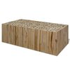 vidaXL Кафе маса, естествен тик, 90x50x30 cм