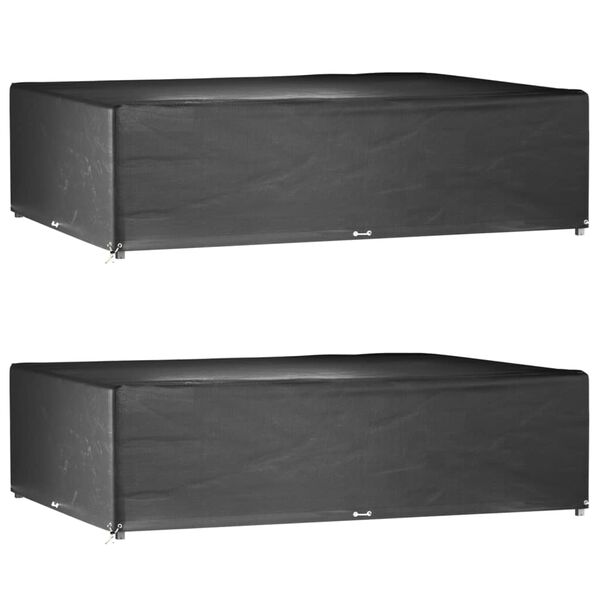 vidaXL Калъф градинска мебел 2 бр 16 капси 300x200x75 см правоъгълни