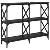 vidaXL Конзолна маса Черния дъб 100 x 28 x 80,5 см Инженерно дърво