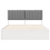 vidaXL Леглова рамка с тапицирана гръбна част Светлосиво 150 x 200 cm