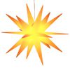 vidaXL Коледна лампа с LED, сгъваема, жълта, 57 см