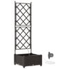 vidaXL Градинска саксия Кафяво 40 x 40 x 126 см ПП