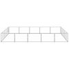 vidaXL Клетка за кучета, сива, 25 м&sup2;, стомана