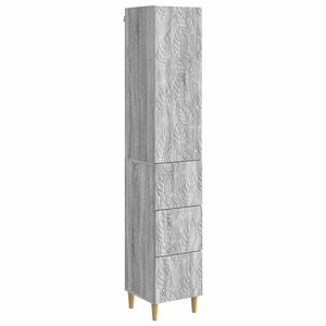 vidaXL Комплект шкафове 2 pcs Сив Сонома 33 x 34,5 x 90 см