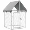 vidaXL Дворна клетка за кучета с покрив, 100x100x150 см