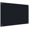 vidaXL Кухненски заден панел 2 pcs Черно 90 x 50 cm закалено стъкло