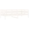vidaXL Дневно легло без матрак, бял, борово дърво масив, 90x200 см