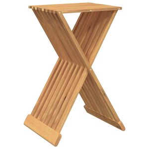 vidaXL Сгъваема табуретка, 40x32,5x70 см, тиково дърво масив