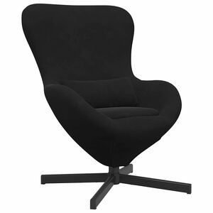 vidaXL Стол яйце Черно 63 x 73 x 90 см Кадифе
