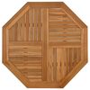 vidaXL Плот за маса 90x90x2,5 см осмоъгълен масивен бук