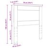 vidaXL Облегалка за глава с таблото Бяло 75 cm Инженерно дърво