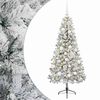 vidaXL Изкуствена коледна елха с топки 120 см 150 LED светодиода