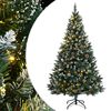 vidaXL Изкуствена коледна елха, 300 LED, 180 см