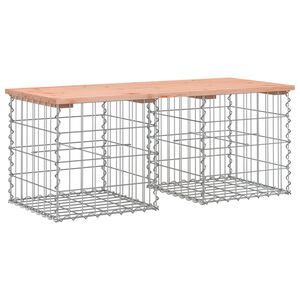 vidaXL Градинска пейка дизайн габион 103x44x42 см дугласко дърво масив