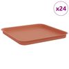 vidaXL Квадратен цветен поднос 24 бр. Червено тухла 32 x 32 x 2,5 см
