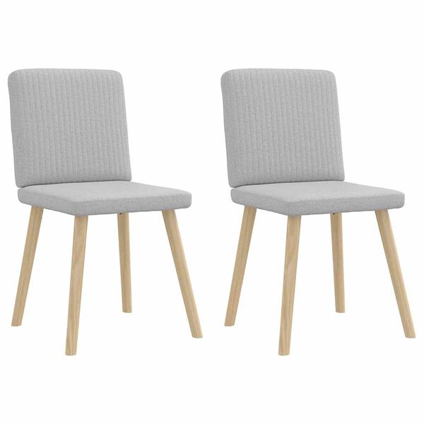 vidaXL Трапезни столове 2 бр Cloud сив плат